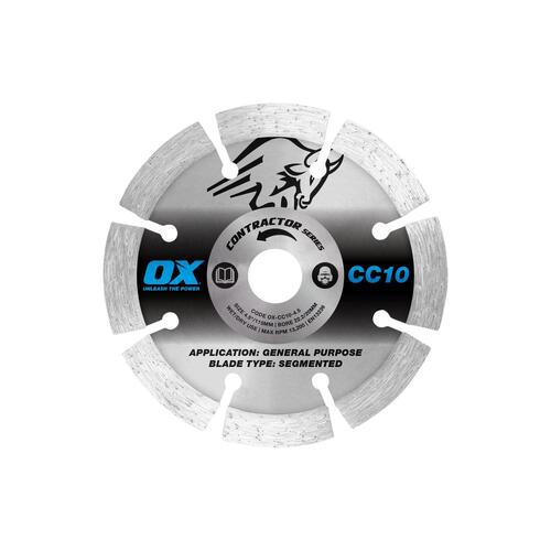 OX 115mm Contractor Segmented Diamond Blade - General Purpose OX-CC10-4.5
