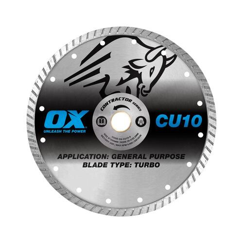 OX 230mm Contractor Turbo Diamond Blade - General Purpose OX-CU10-9