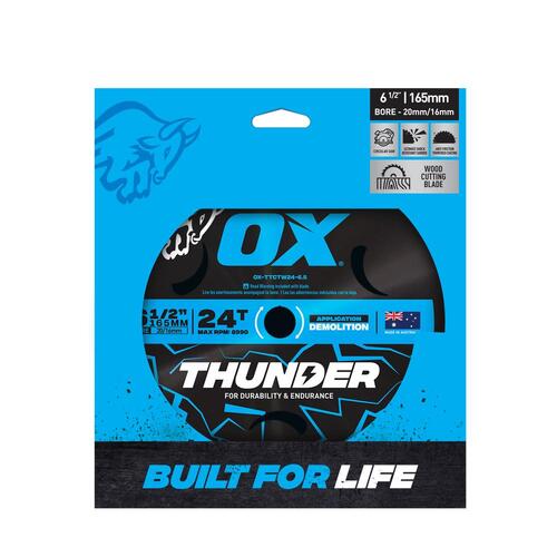 OX Professional Thunder 6-1/2" 24T Circular Saw Blade OX-TTCTW24-6.5