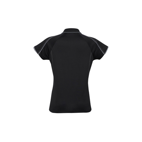 Ladies Blade Polo Black/Silver Grey 6