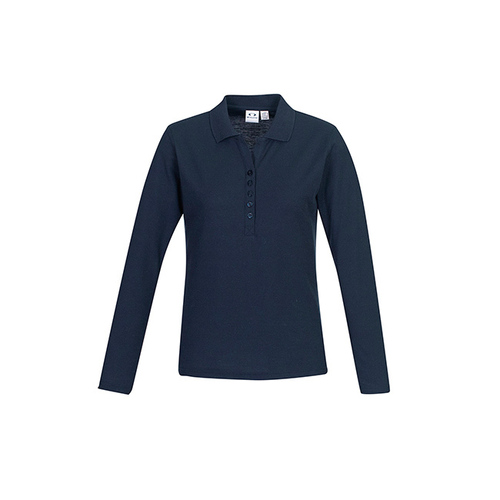 Crew Ladies Long Sleeve Polo Charcoal 8