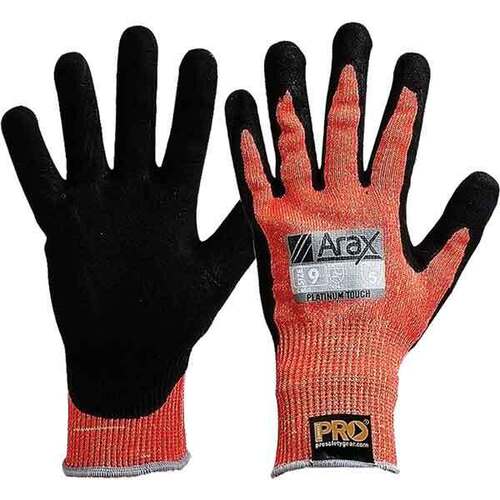 Arax Platinum Pu/Nitrile Foam Dip On Red 13G Liner Size 7
