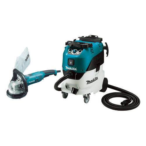 Makita 125mm Concrete Planer and 42L Wet/Dry M Class Vacuum PC5000C-VC42MX2