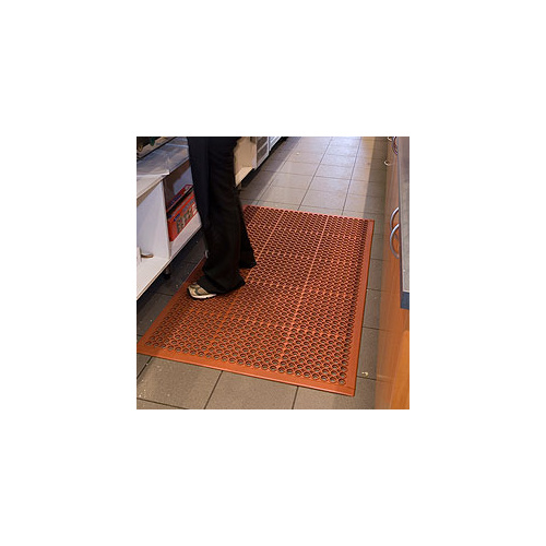 Eco Honeycomb Terracotta NBR Mat 1520mm x 910mm Safety Matting Vip Mat Oil Petrol Resistant Wet Areas