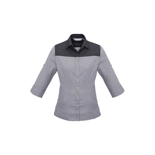 Ladies Havana 3/4 Sleeve Shirt Slate 6