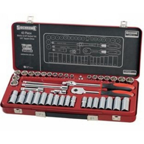 Sidchrome 43 Piece 3/8" Drive Socket Set - Metric/AF SCMT13107