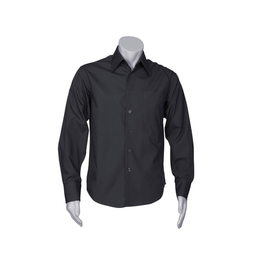 Mens Metro Long Sleeve Shirt Charcoal 5XL