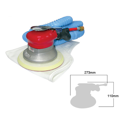 Shinano 6" 9000rpm Dual Action Sander - Palm Grip - Dust Free SI3113-6A
