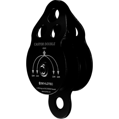 Castor Double Alloy 36kN Double Roll 260G 14mm Eye Max 14mm Rope