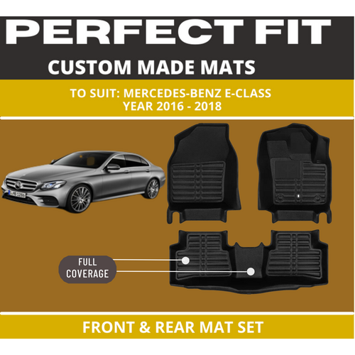 Custom Car Floor Mats for Mercedes-Benz E-ClassBlack Floor Mats Full Interior Set