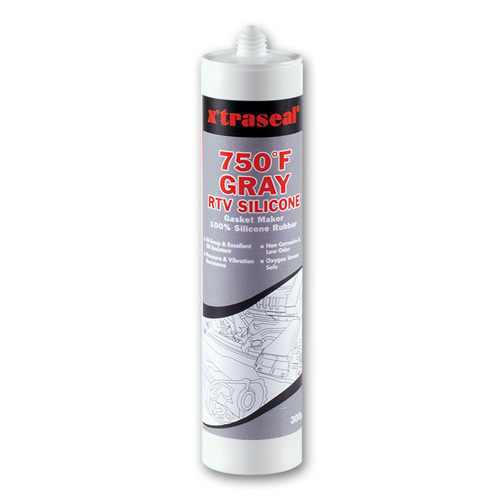 Gasket maker - 750 F, Gray RTV Silicone, 300g, Oxygen sensor safe