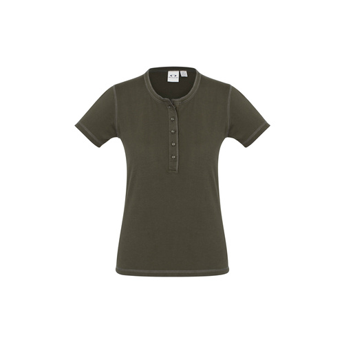 Ladies Vintage Tee Olive 6