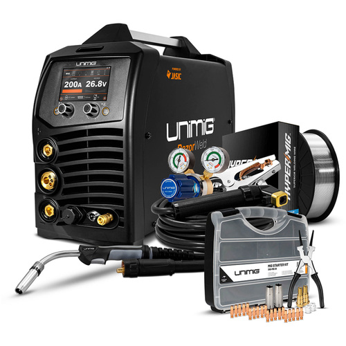 Unimig Razor 200 Pulse MIG/TIG/Stick Welder U11003K