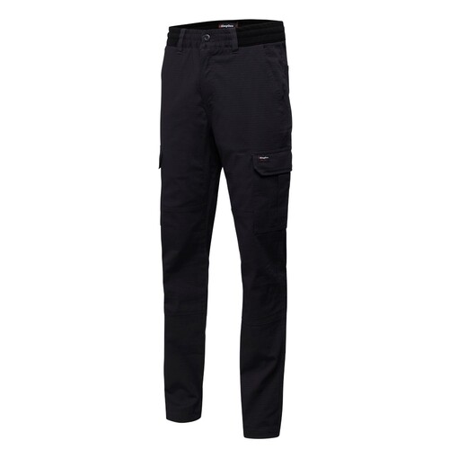 KingGee Mens Rib Comfort Waist Pant Colour Black Size 77R