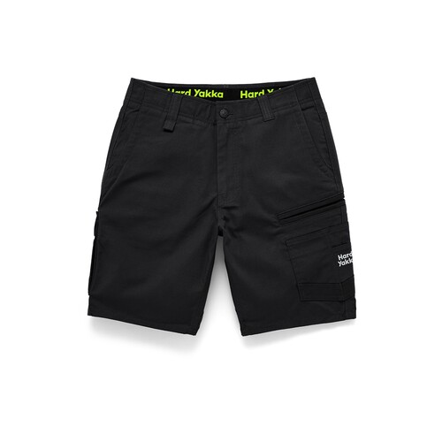 Hard Yakka Womens Raptor Mid Shorts Colour Black Size 8