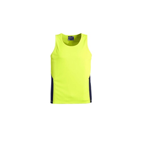 Syzmik Unisex Hi Vis Squad Singlet Yellow/Navy XXS