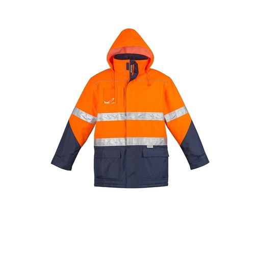 Syzmik Mens Hi Vis Storm Jacket Orange/Navy XXS